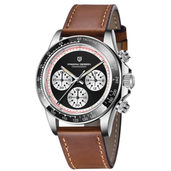 Dial Color / Strap – Black-Brown Leather