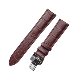 Crocodile leather strap - 20mm – Brown