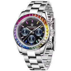 Dial Color / Band – Rainbow bezel/ Rainbow Indices