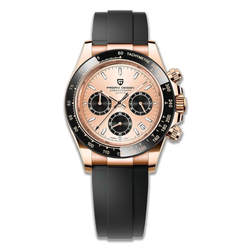 Dial Color / Band – Rose Gold - Black Rubber