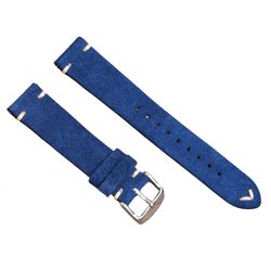 SuedeVintage Watch Band – Vibrant Blue