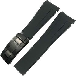 FKM Rubber Watch Band – Black - Carbon Black