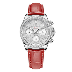 Dial Color / Strap – White-Red Strap