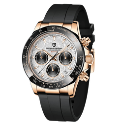 Dial Color / Band – White - Black Rubber