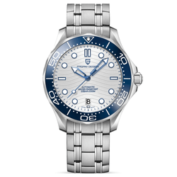 Dial Color / Band – White - Blue Bezel