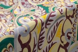 Color – Green / Burgundy / Cream