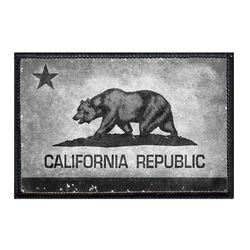 CALIFORNIA – CALIFORNIA STATE FLAG - BLACK AND WHITE - DISTRESSED