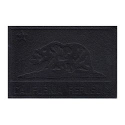 CALIFORNIA STATE FLAG - BLACK LEATHER