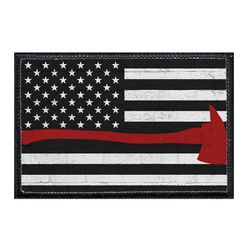 FIREFIGHTER – AMERICAN FLAG - BLACK AND WHITE - DISTRESSED - FIREFIGHTER AXE