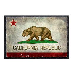 CALIFORNIA STATE FLAG - COLOR - DISTRESSED