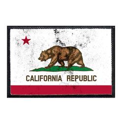 CALIFORNIA STATE FLAG - COLOR - DISTRESSED