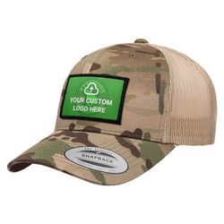 CUSTOM LOGO + CURVED BILL MULTICAM® TRUCKER HAT (CAMO & KHAKI)