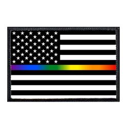 AMERICAN FLAG - BLACK AND WHITE - RAINBOW