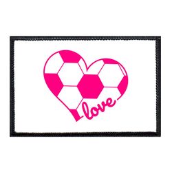 SOCCER HEART - WHITE AND PINK