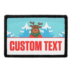 CUSTOM CHRISTMAS PATCHES – Snowy Reindeer