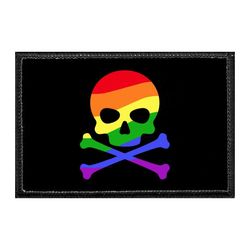 SKULL WITH LGBTQ COLORS