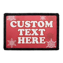 CUSTOM CHRISTMAS PATCHES – Text & Snowflakes