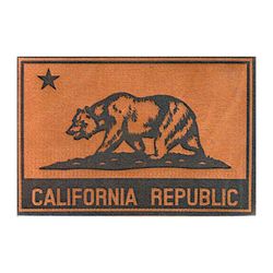 CALIFORNIA – CALIFORNIA STATE FLAG - LEATHER