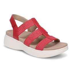 Varsity Red Leather