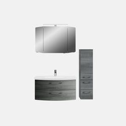 Ausführung – Waschtisch, Unterschrank, Spiegelschrank und Hochschrank