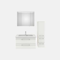Ausführung – Waschtisch, Unterschrank, Spiegelschrank und Hochschrank