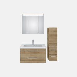 Ausführung – Waschtisch, Unterschrank, Spiegelschrank und Hochschrank