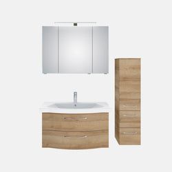 Ausführung – Waschtisch, Unterschrank, Spiegelschrank und Hochschrank