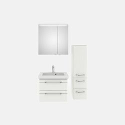 Ausführung – Waschtisch, Unterschrank, Spiegelschrank und Hochschrank