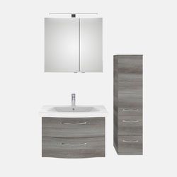 Ausführung – Waschtisch, Unterschrank, Spiegelschrank und Hochschrank