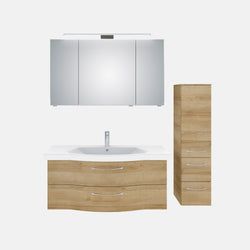 Ausführung – Waschtisch, Unterschrank, Spiegelschrank und Hochschrank