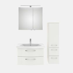 Ausführung – Waschtisch, Unterschrank, Spiegelschrank und Hochschrank
