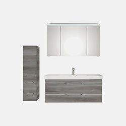 Ausführung – Waschtisch, Unterschrank, Spiegelschrank und Hochschrank