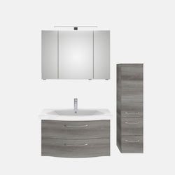 Ausführung – Waschtisch, Unterschrank, Spiegelschrank und Hochschrank