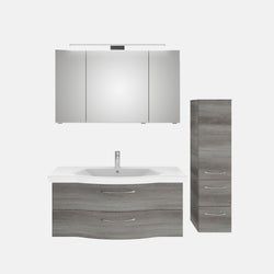 Ausführung – Waschtisch, Unterschrank, Spiegelschrank und Hochschrank