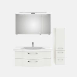 Ausführung – Waschtisch, Unterschrank, Spiegelschrank und Hochschrank