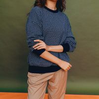 Signature Monogram Sweater – Navy