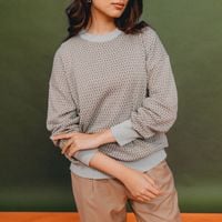 Signature Monogram Sweater – Light Pewter