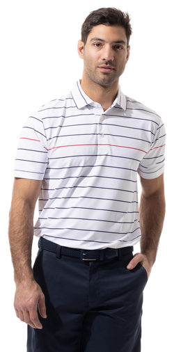 WHITE NAVY RED STRIPE