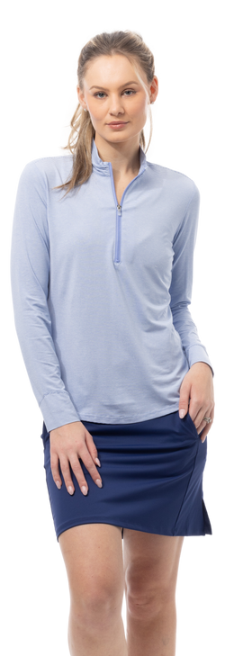 PERI-WHITE MELANGE STRIPE