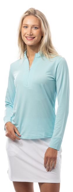 TURQUOISE WHITE MELANGE STRIPE