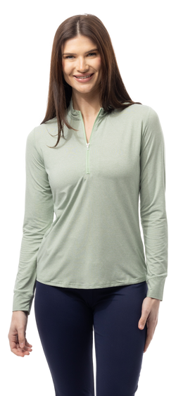 Color – MOSS-WHITE MELANGE STRIPE