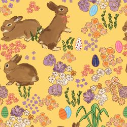 Womens Printed Scrub Pants – Easter Hunt