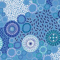 Printed Scrub Top – Bay Blues Seaside Healing