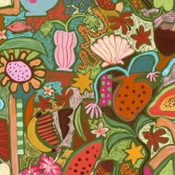 Printed Scrub Top – Tropical Splendour