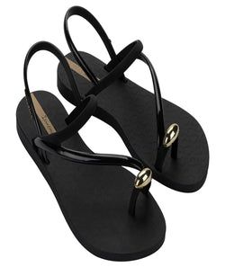 Ipanema glam ring sandal – Nero