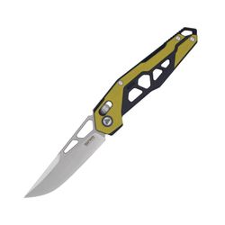 Yellow G10 Handle / Bead Blast Finished D2 Blade Mecha 9225