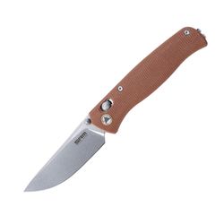 Brown G10 handle / 10Cr stonewashed blade 255L-MN