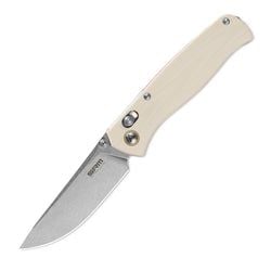 Medal – White G10 Handle / Stonewash Finished 10Cr Steel Blade Medal 255L-GT2