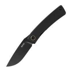 Black G10 Handle | Black Stonewash Finished 14C28N Blade Air 105M-GB