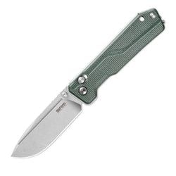 Rubik – Green Micarta Handle / Stonewash Finished 14C28N Blade Rubik 7228B-MG